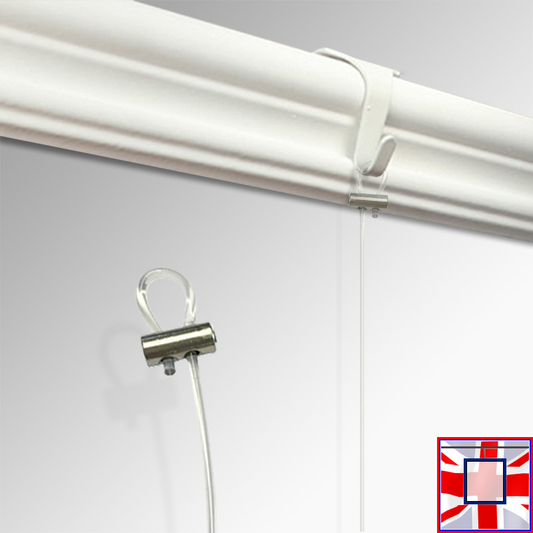 Perlon Loop & 'Clear' Cord, Transparent Nylon 2mm Picture Hanging Wire
