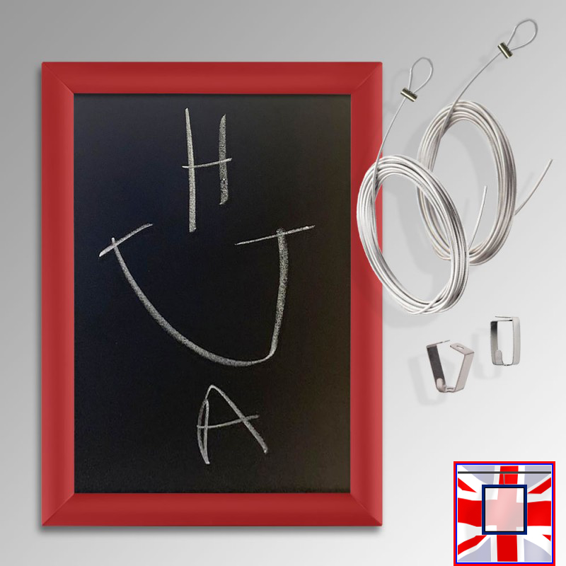 Wire Loop Chalkboard Hanging Kit Red Click Frame