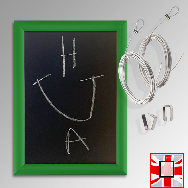 Wire Loop Chalkboard Hanging Kit Green Click Frame