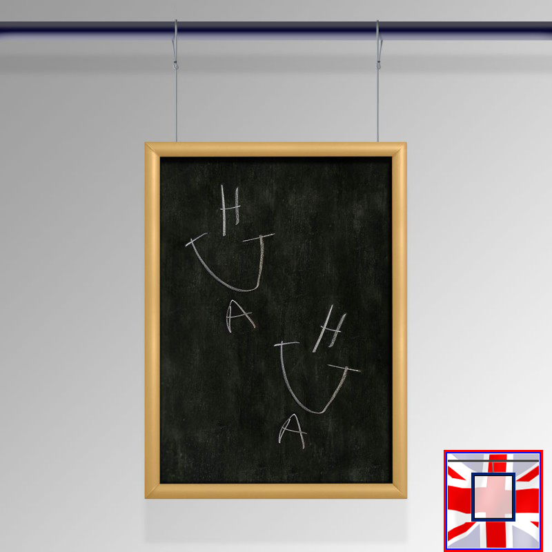 Wire Loop Chalkboard Hanging Kit Gold Click Frame