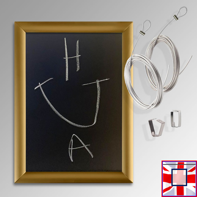 Wire Loop Chalkboard Hanging Kit Gold Click Frame
