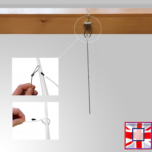 Wire Loop Chalkboard Hanging Kit White Click Frame