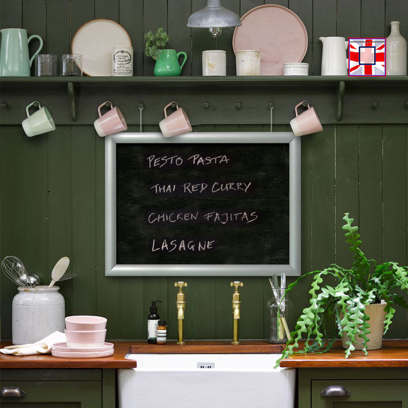 Wire Loop Chalkboard Hanging Kit White Click Frame