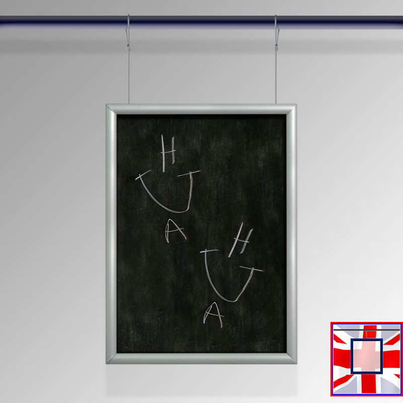 Wire Loop Chalkboard Hanging Kit  Silver Click Frame