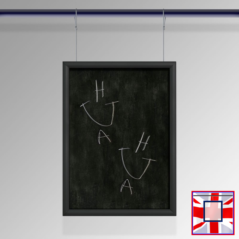 Wire Loop Chalkboard Hanging Kit  Black  Click Frame