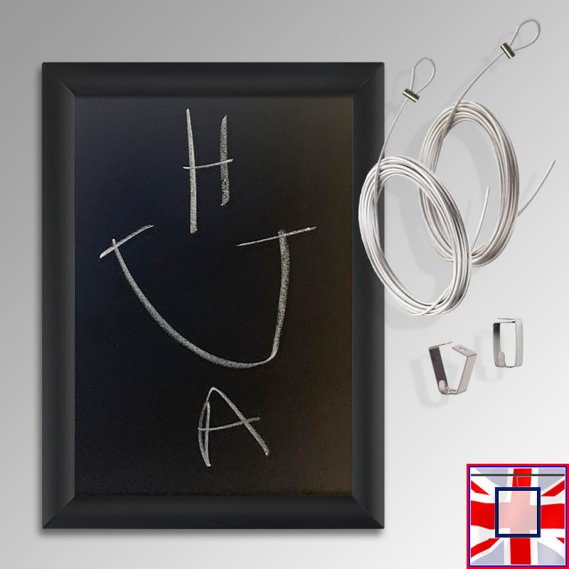 Wire Loop Chalkboard Hanging Kit  Black  Click Frame