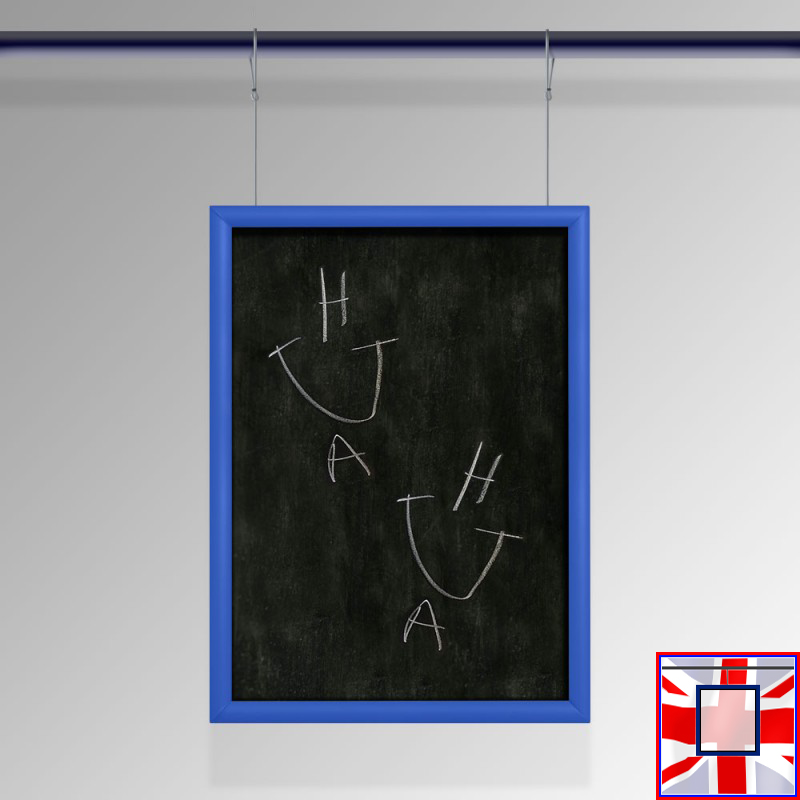 Wire Loop Chalkboard Hanging Kit Blue Click Frame