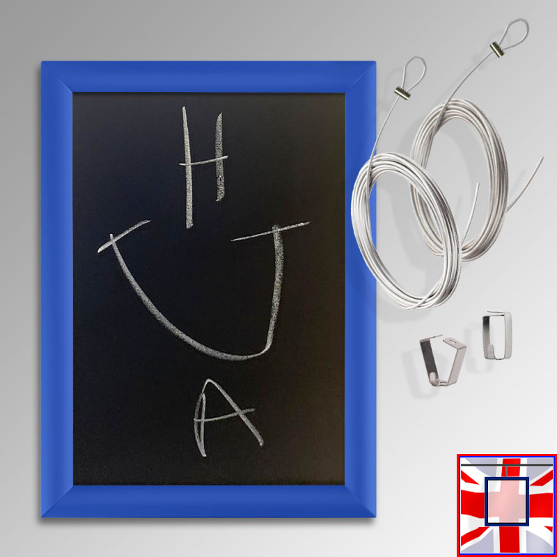Wire Loop Chalkboard Hanging Kit Blue Click Frame