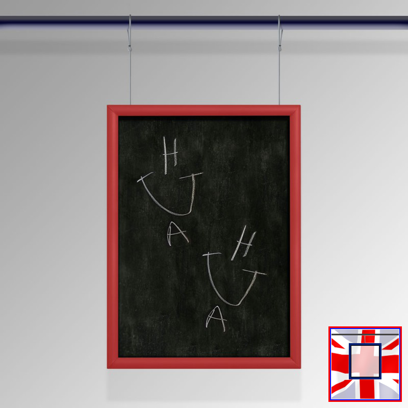 Wire Loop Chalkboard Hanging Kit Red Click Frame