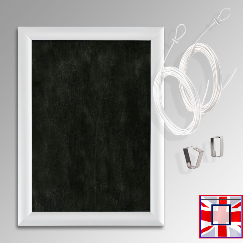 White Chalkboard Loop Wire Hanging Kit