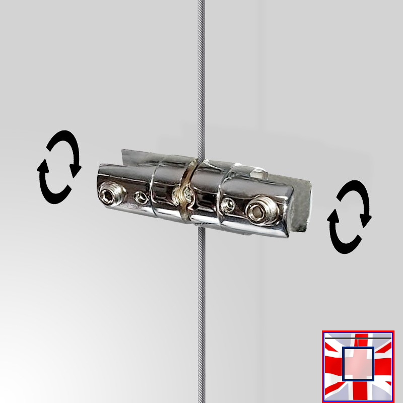 Multi-Position Double Panel Clamp – Chrome (8MM, 10MM Multi-Angle)