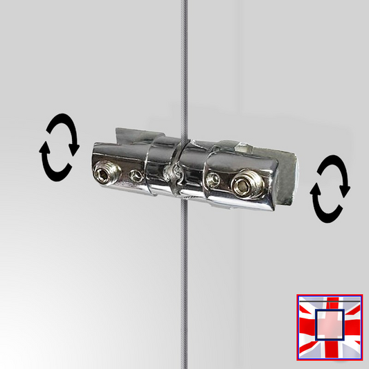 Multi-Position Double Panel Clamp – Chrome (8MM, 10MM Multi-Angle)