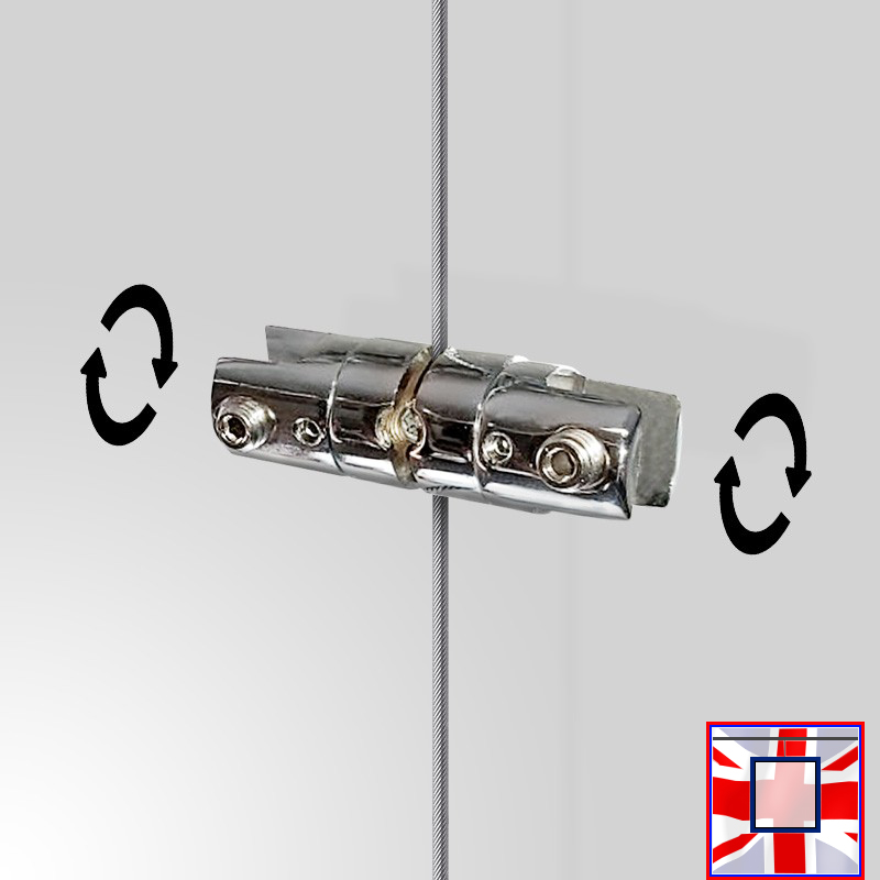 Chrome Double Clamp for Panels, Multi-Position (8MM & 10MM)