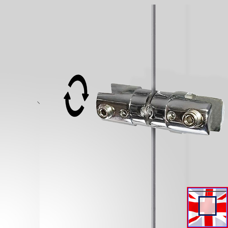 Multi-Position Double Panel Clamp – Chrome (8MM, 10MM Multi-Angle)