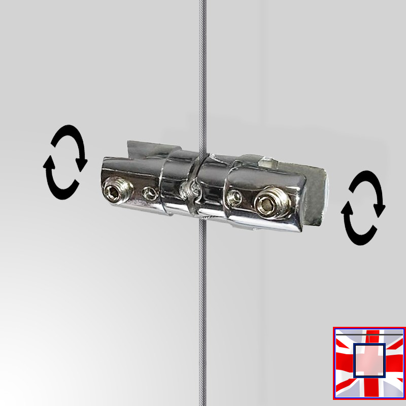 Chrome Double Clamp for Panels, Multi-Position (8MM & 10MM)