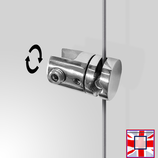 Multi-Angle Panel Support Clamp – Single, Chrome (Fits 8MM/10MM)