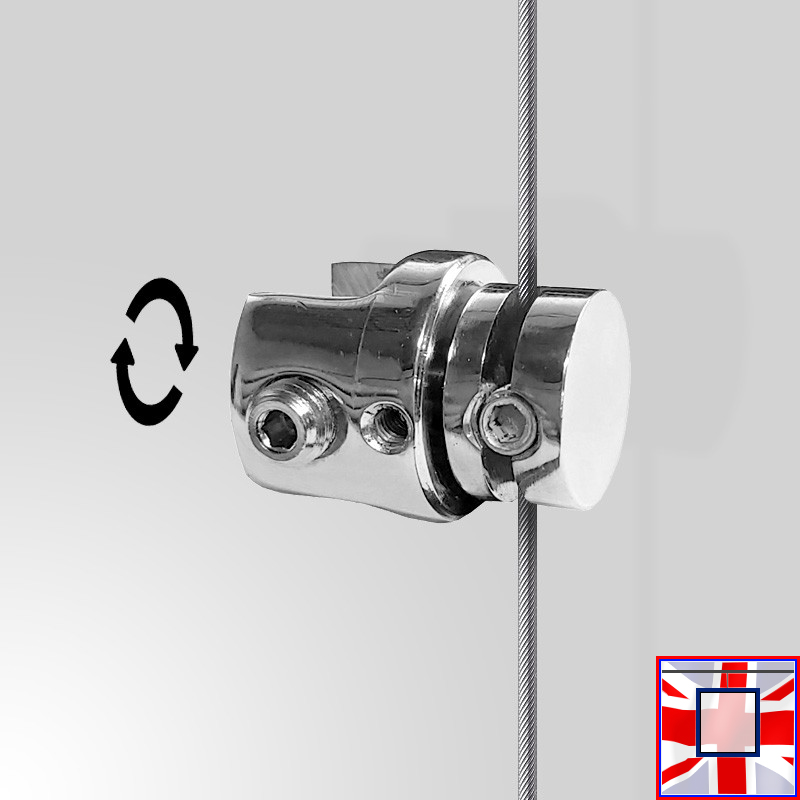 Single Panel Clamp Multi-Position, Chrome Finish (8-10MM Grip)