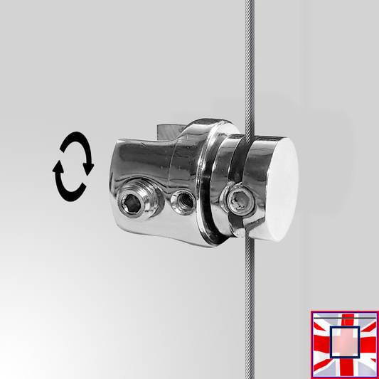 Single Panel Clamp Multi-Position, Chrome Finish (8-10MM Grip)