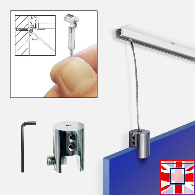 Ceiling Picture Rail Panel Hanging Kits – U Rail Gallery System