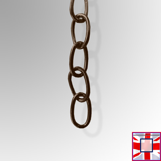 Decorative Brass Hanger Set with Walnut Brown Picture Hanging Chain Kit