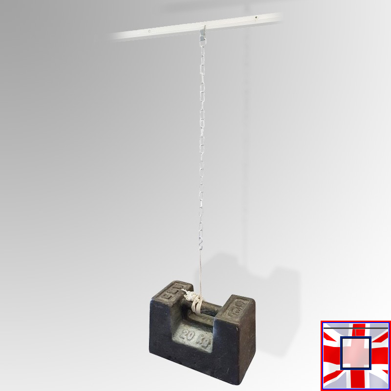 Decorative Brass Hanger Set with Walnut Brown Picture Hanging Chain Kit