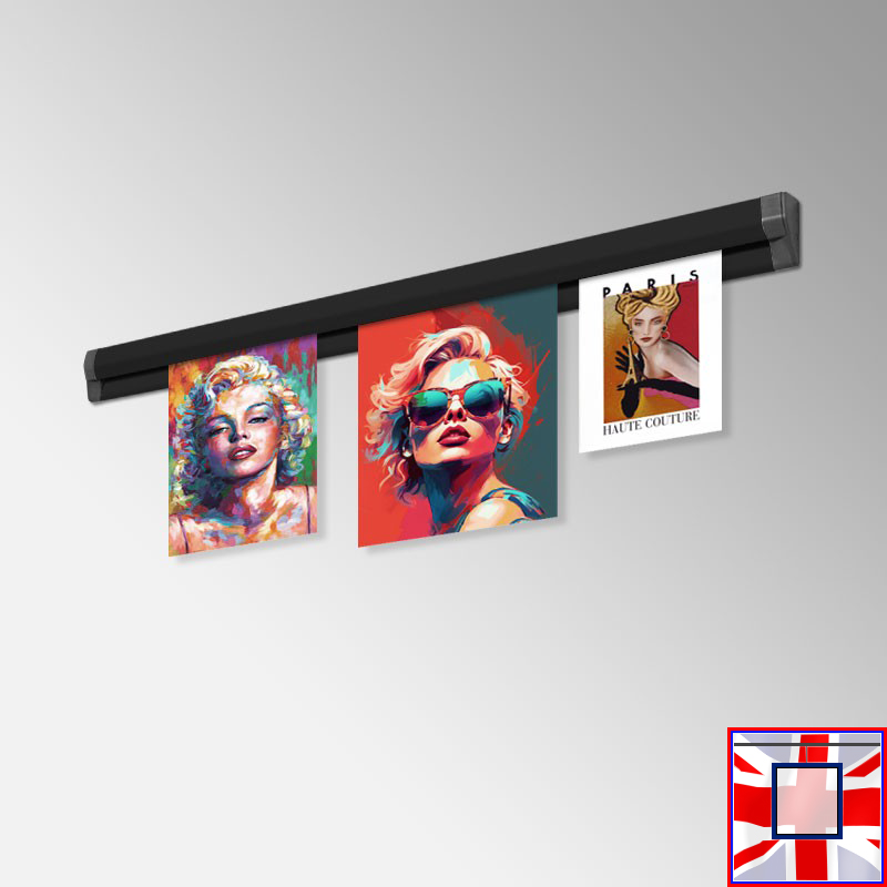 Poster Display Rail – Present Cards, Photos & Prints! (60cm to 150cm)