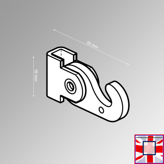 Heavy-Duty Rod Hook – 40kg Picture Hanger (J Rail, C Rail, P Rail)