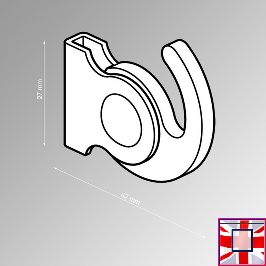 80kg Heavy Duty Hanging Rod Hook, Picture Hanger (J Rail, C Rail & P Rail)