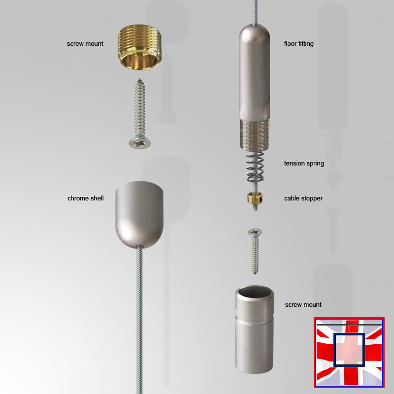 Suspended Rail Kit for Hanging Rugs (2M)
