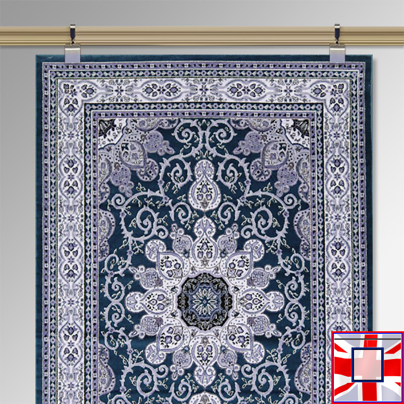 Dado Clamp Hanger Rug Hanging Kit, Carpet Display for Wooden Picture Rail