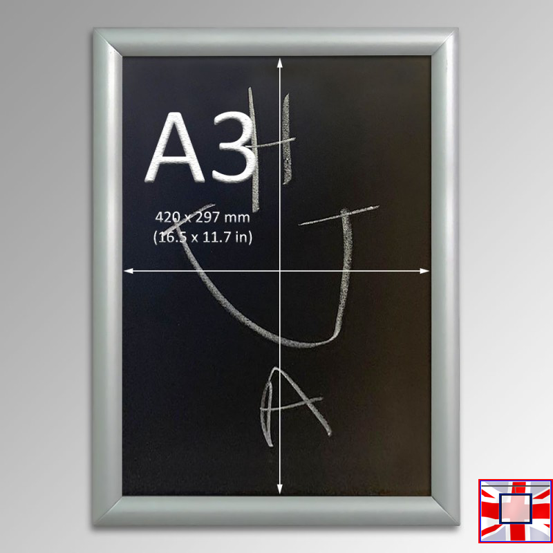 Small Tabletop Chalkboard with Wooden Frame (A3/A4)