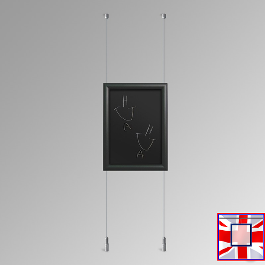 Ceiling-to-Floor Chalkboard Hanging Kit – Suspended (Black)