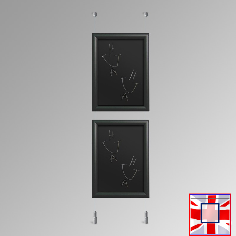 Black Chalkboard Hanging System – Ceiling to Floor