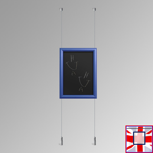 Ceiling-to-Floor Chalkboard Hanging Kit – Suspended (Blue)