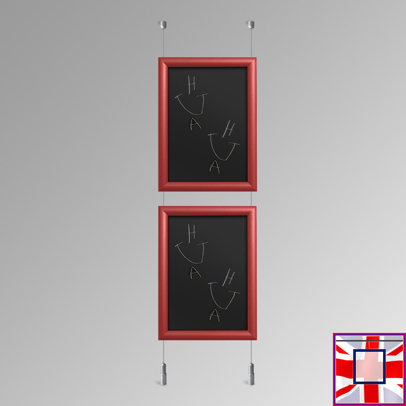 Red Chalkboard Hanging System – Ceiling to Floor