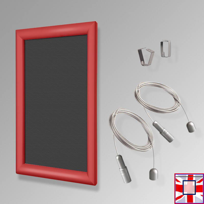 Red Chalkboard Hanging System – Ceiling to Floor