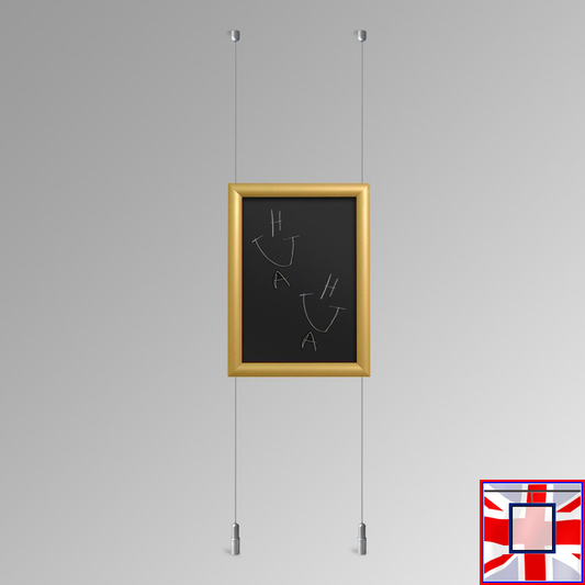 Ceiling-to-Floor Chalkboard Hanging Kit – Suspended (Gold)