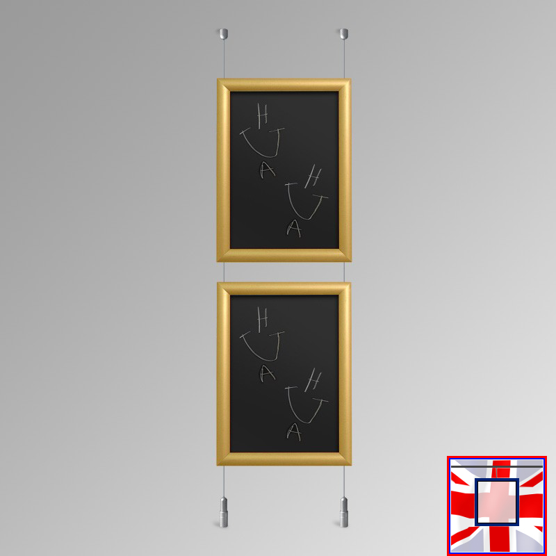 Gold Chalkboard Hanging System – Ceiling to Floor