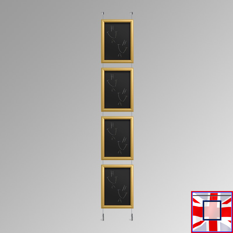 Gold Chalkboard Hanging System – Ceiling to Floor