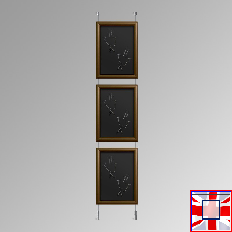 Walnut Chalkboard Hanging System – Ceiling to Floor
