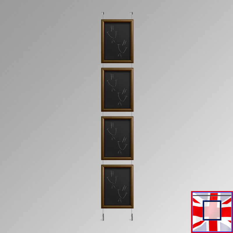 Walnut Chalkboard Hanging System – Ceiling to Floor