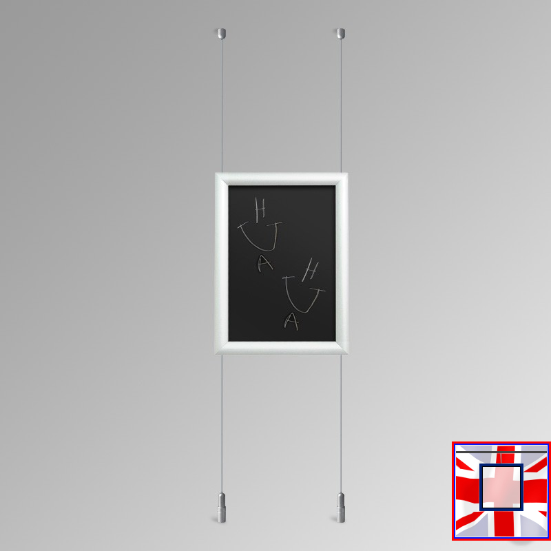 Ceiling-to-Floor Chalkboard Hanging Kit – Suspended (White)