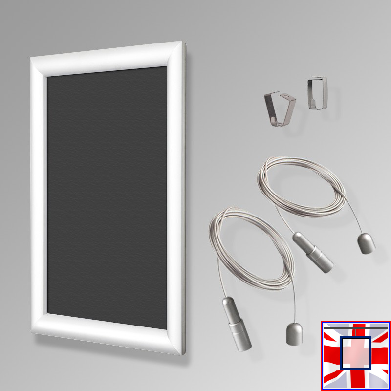 Ceiling-to-Floor Chalkboard Hanging Kit – Suspended (White)