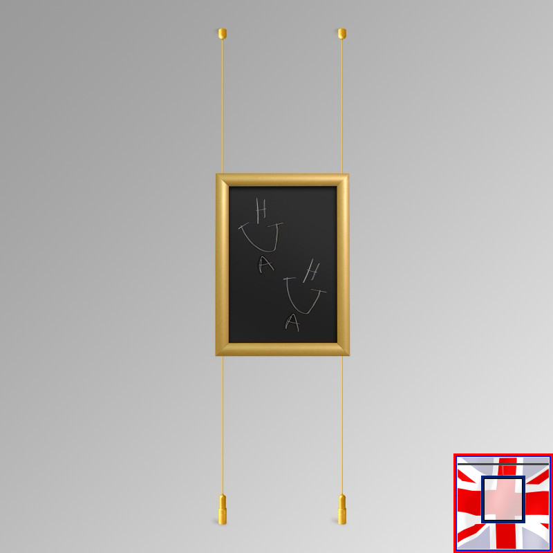 All GOLD Suspended Chalkboard Hanging Kit (Ceiling-to-Floor)