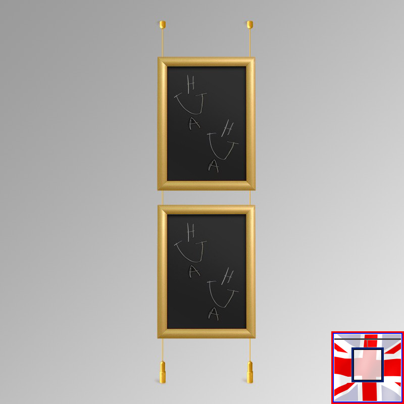 All GOLD Suspended Chalkboard Hanging Kit (Ceiling-to-Floor)
