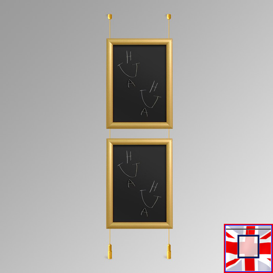 All GOLD Suspended Chalkboard Hanging Kit (Ceiling-to-Floor)