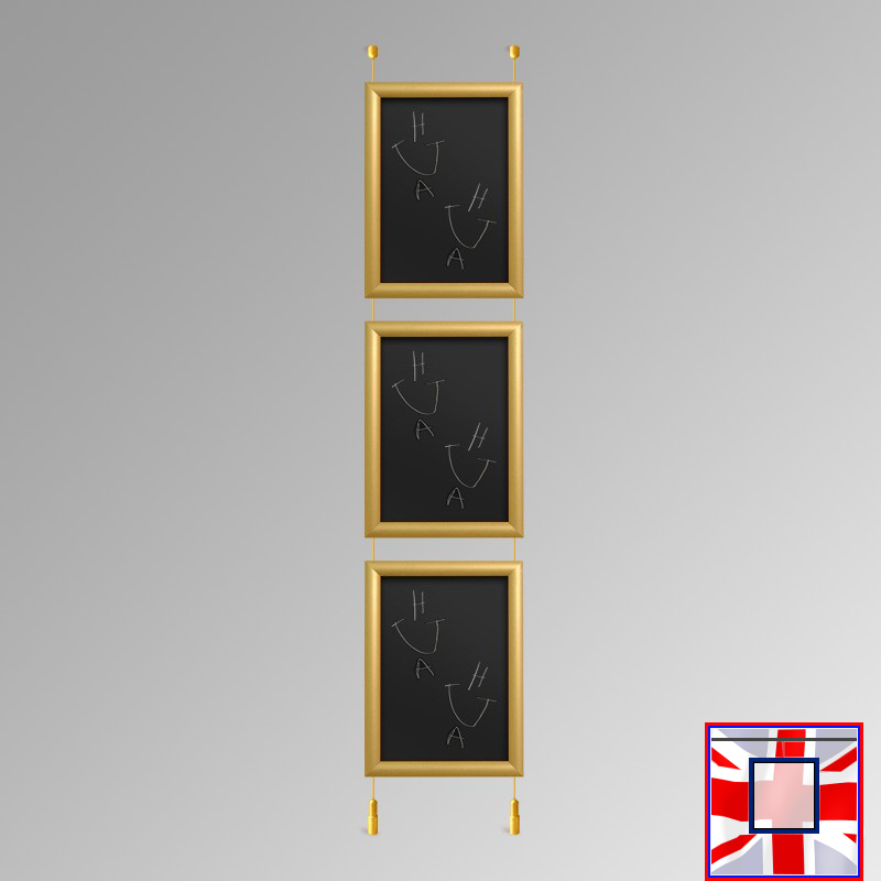 All GOLD Suspended Chalkboard Hanging Kit (Ceiling-to-Floor)