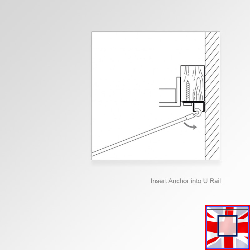 Discreet Ceiling Picture Rail – U Rail Track, 2m & 3m Options