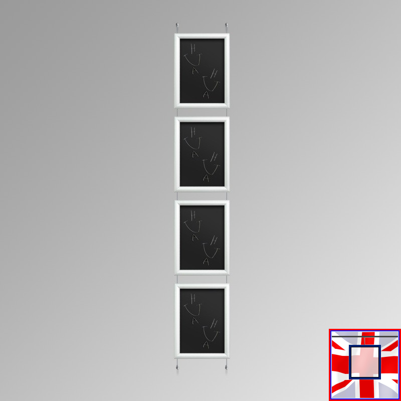White Wall-to-Wall Hanging Chalk Board Kit