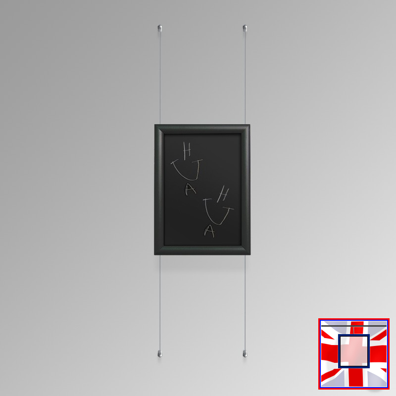 Black Framed Chalkboard Hanging Kit